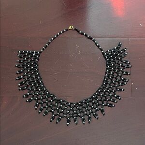 Black Beaded Necklace